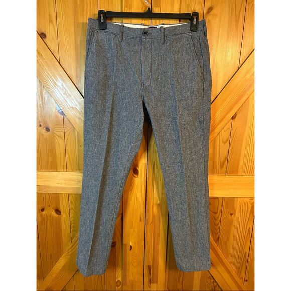 J Crew 770 Straight fit pant in stretch chambray charcoal 32x30(5155) - Picture 1 of 9